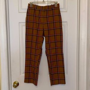 Plaid Straight Pants